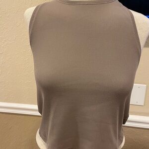 Athleta cute workout top razor back purplish grey